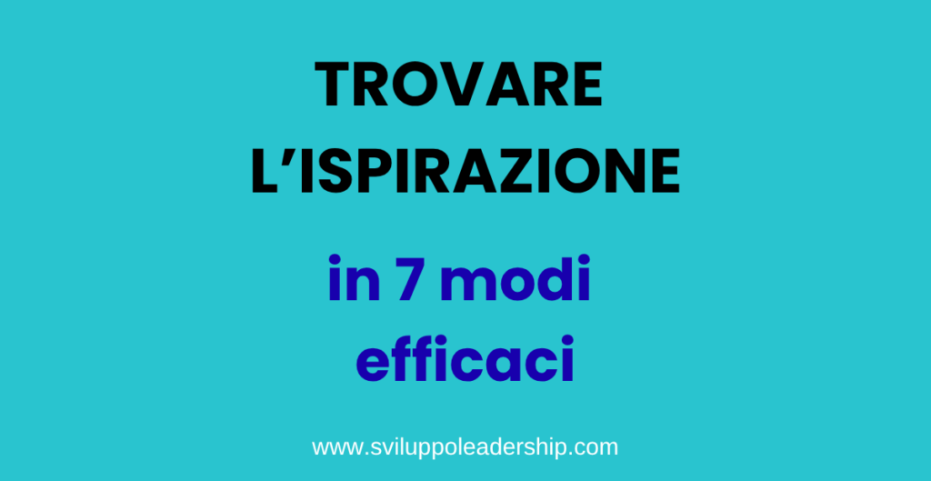 trovare l'ispirazione