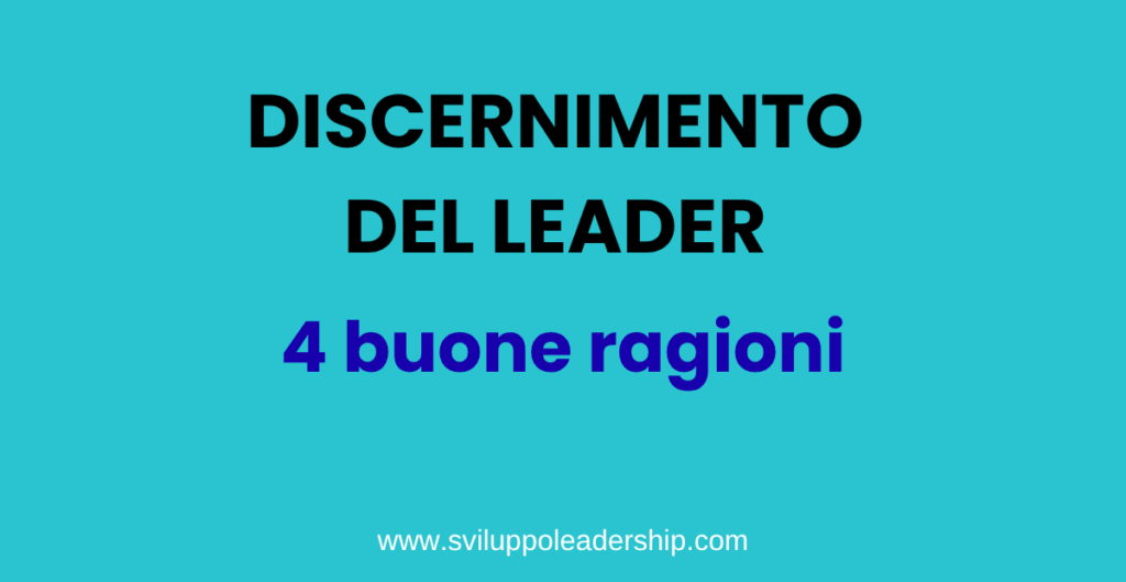 discernimento del leader
