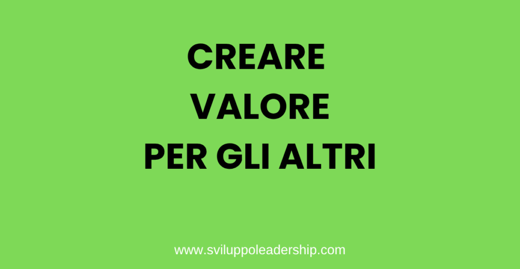 creare valore