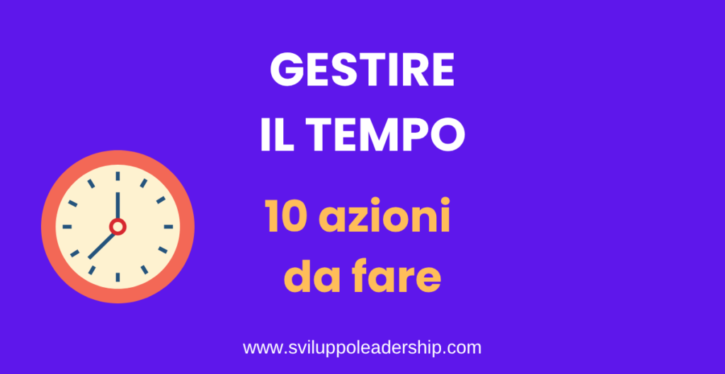 gestire il tempo