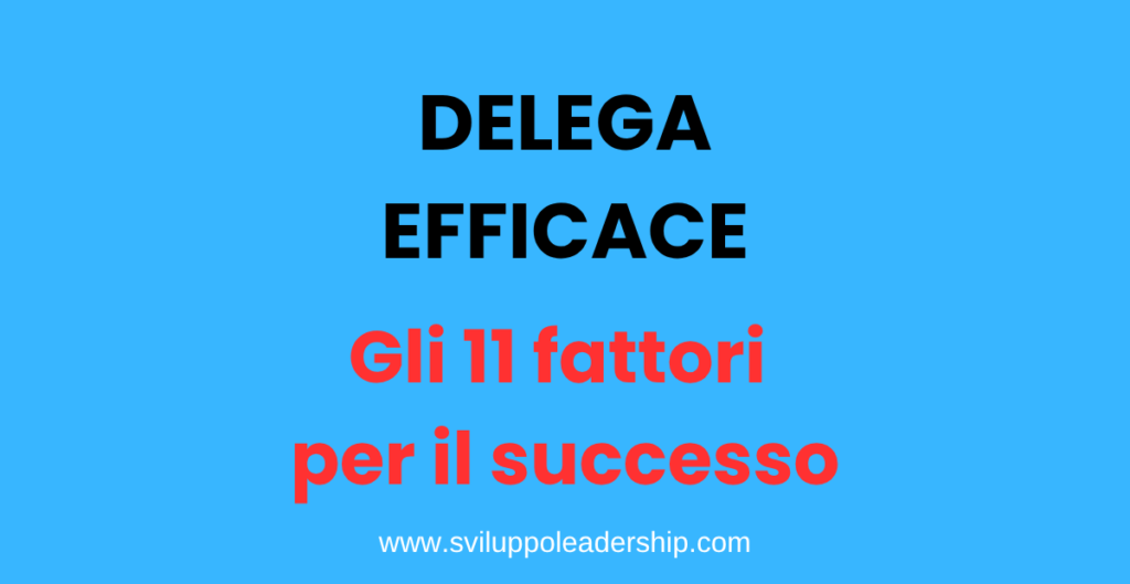 delega efficace
