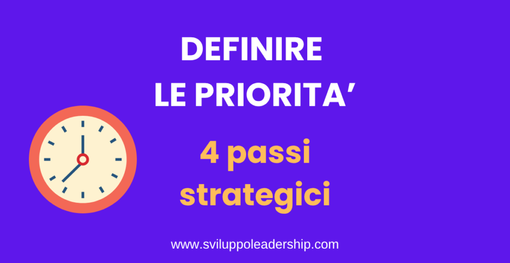 definire le priorità