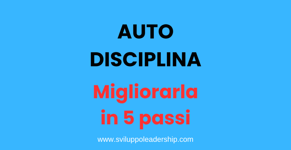 autodisciplina nella leadership