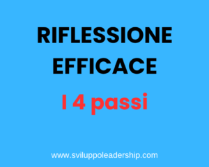 Autoriflessione efficace nella leadership mediante 4 passi
