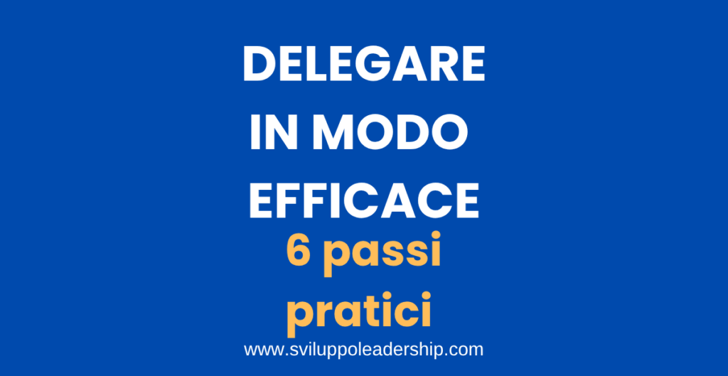 delegare efficacemente