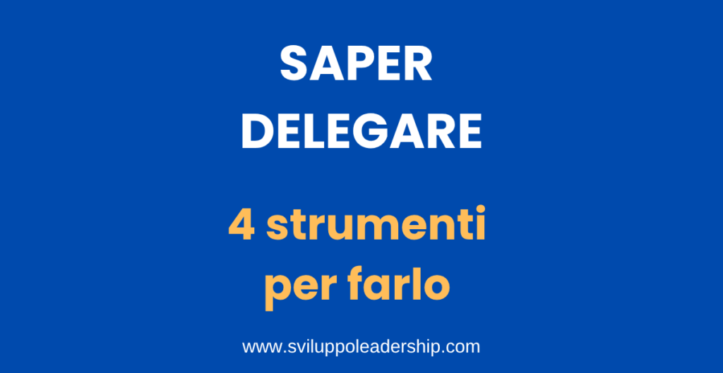 saper delegare