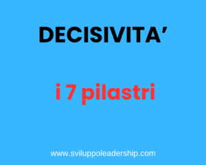 Decisività: I 7 Pilastri Per Diventare Un Leader Deciso Decisività: I 7 Pilastri Per Diventare Un Leader Deciso